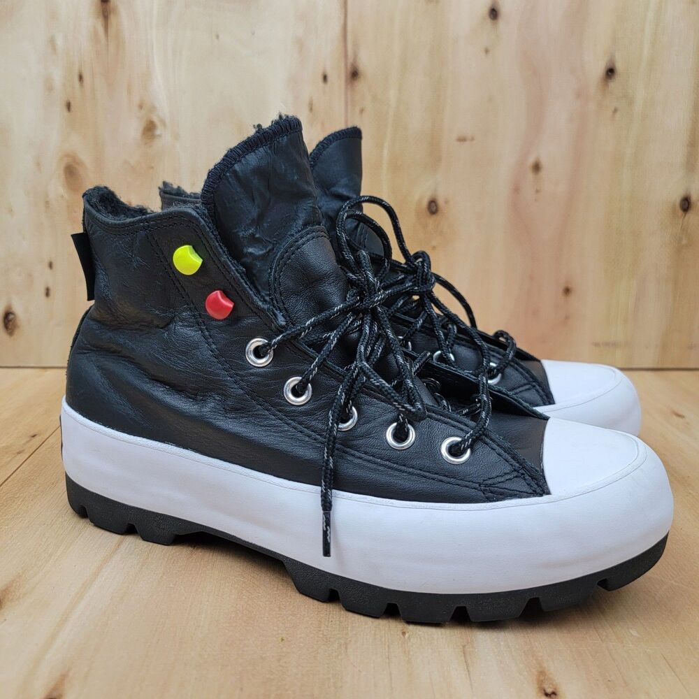 Converse Chuck Taylor All Star Gore-tex Lugged Leather High Top Sneakers Wns 8